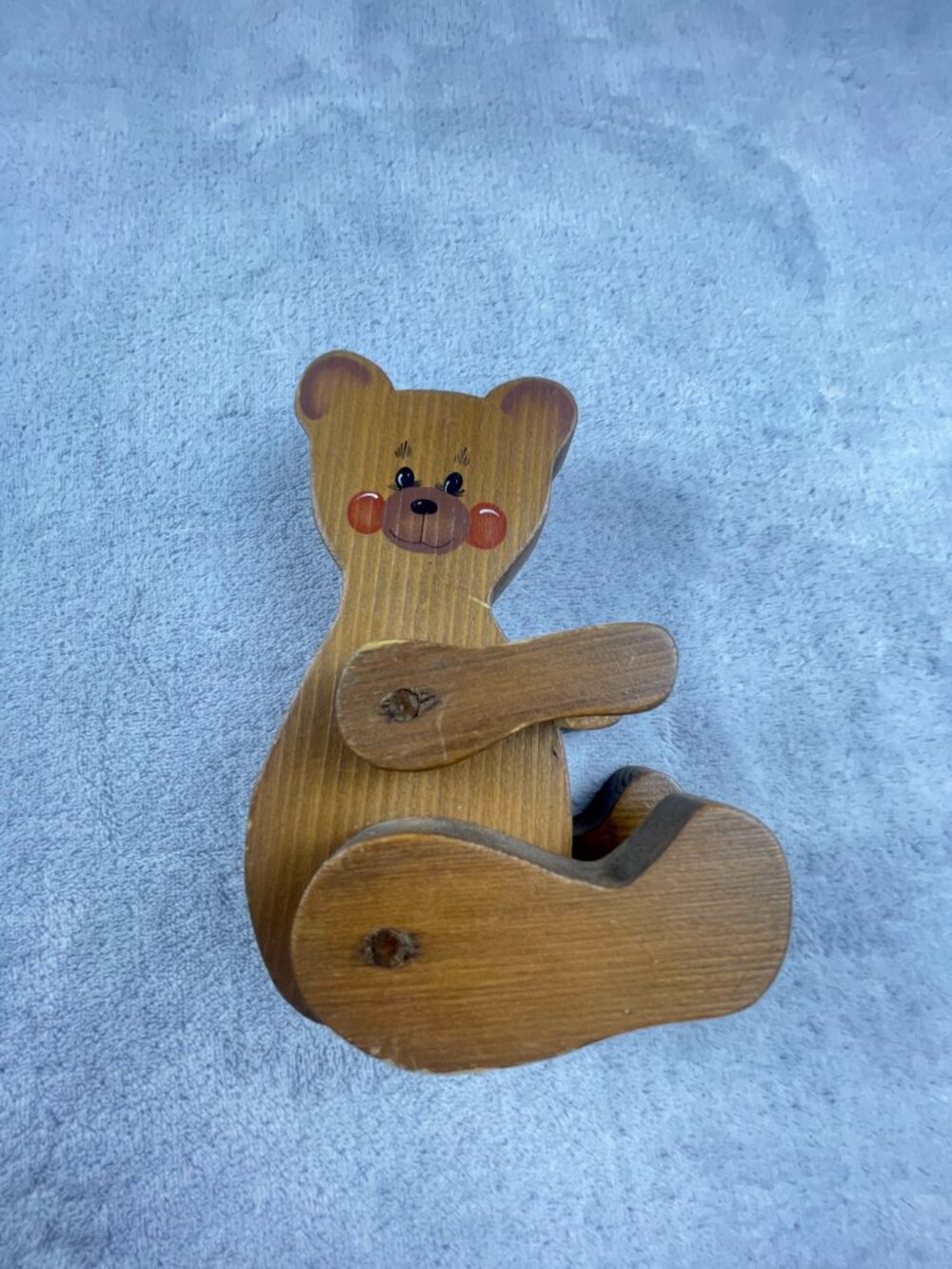 Wooden Articulated Bear Figurine